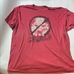 Star Wars Rebel!! No Stormtroopers Red Graphic Shirt